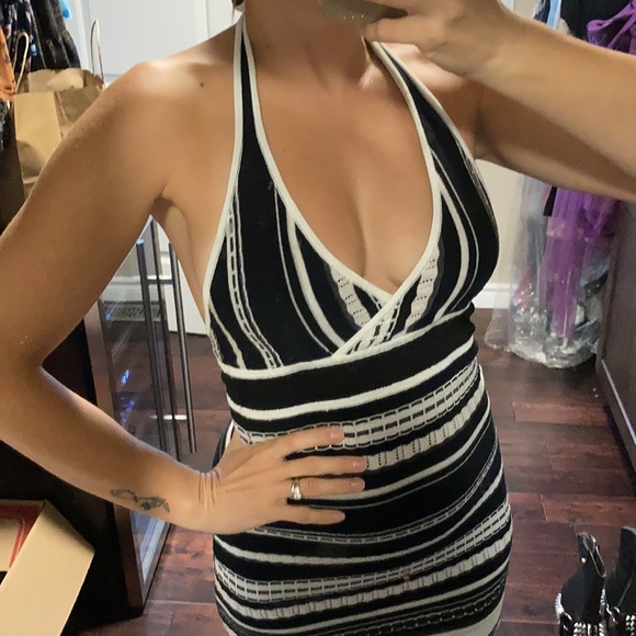 Guess pointelle knit halter dress. - Picture 2 of 7